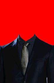 男士西装证件照模板