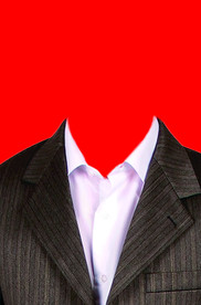 男士西装证件照模板