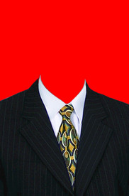 男士西装证件照模板