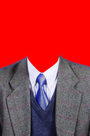 男士西装证件照模板