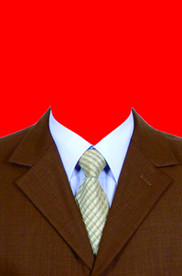 男士西装证件照模板