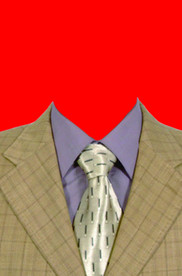 男士西装证件照模板