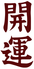 开运 裁片 T恤 字体