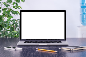 笔记本商务样机空白背景素材