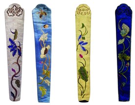 筷套刺绣传统复古背景素材