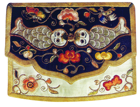 荷包香囊复古传统刺绣背景素材