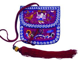 荷包香囊复古传统刺绣背景素材