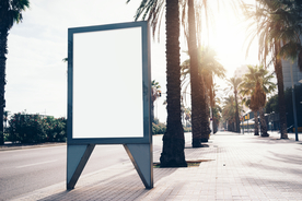 广告牌样机合成背景海报素材