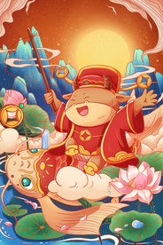 手绘牛年 国潮牛年