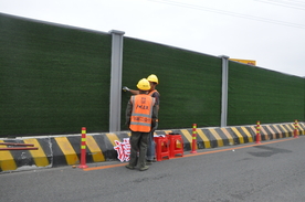 市政道路施工围栏 现场