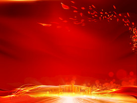 红色会议背景大气