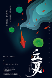 立夏节日活动传统宣传海报素材