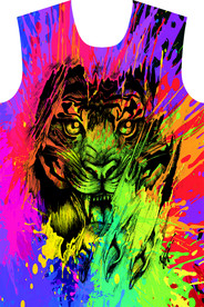 老虎 扎染背景 男装 印花