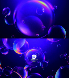 炫彩时尚气泡飞散片头宣传视频模