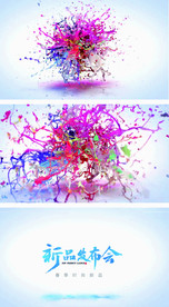 液体飞溅爆炸片头视频模板