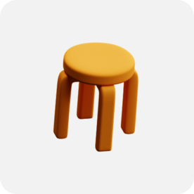 凳子c4d 插图 模型 扁平化