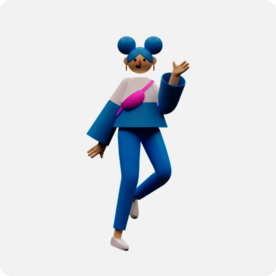 女孩c4d 插图 模型 扁平化