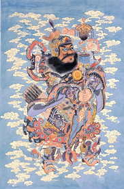 门神爷 四季平安 财神到年画