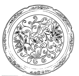 盘子花纹