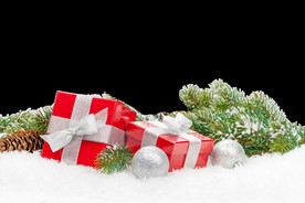 圣诞节礼物实拍素材图片