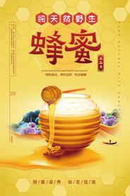 纯天然野生蜂蜜海报