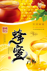 天然蜂蜜促销海报