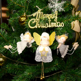 圣诞树挂饰 白色天使