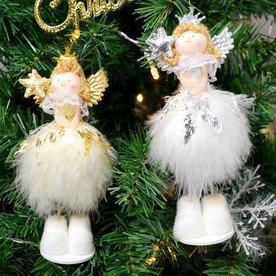 圣诞树挂饰 白色天使