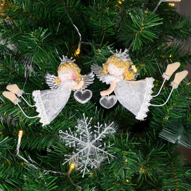 圣诞树挂饰 白色天使