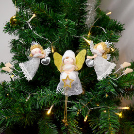 圣诞树挂饰 白色天使