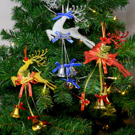圣诞树挂饰 麋鹿铃铛