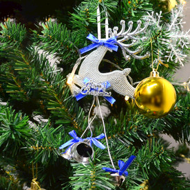 圣诞树挂饰 麋鹿铃铛