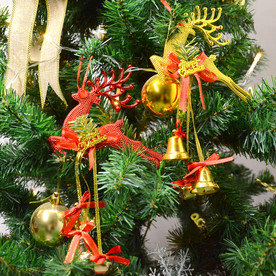 圣诞树挂饰 麋鹿铃铛