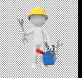 透明底3d小人