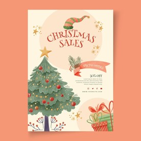 圣诞节插画海报图片