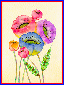 水彩花