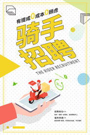 骑手招聘招人活动海报素材