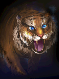 水墨动物印花图片