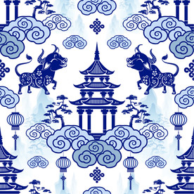 牛 新年展板背景