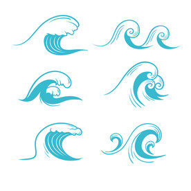 海浪 波浪 波纹