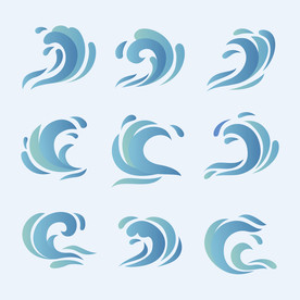 海浪 波浪 波纹