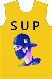 人头 男装 印花