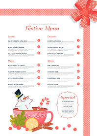 圣诞菜单模板