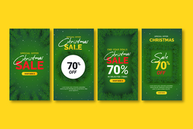 圣诞节ins促销广告模板