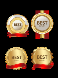 金属质感奖章勋章徽章标签