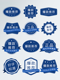 时尚新潮蓝色年货节2020经典