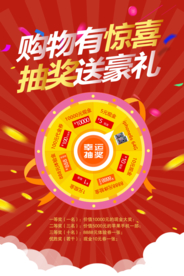 购物抽奖海报