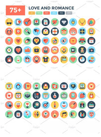 75个logo爱心浪漫图标标志