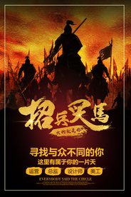 企业招聘招人促销活动海报素材