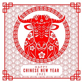 牛 新年展板背景